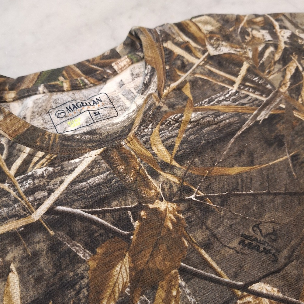 Magellan Outdoors T-Shirt Kids XL Camo Realtree Max-5 Hunt Gear Short Sleeve Tee